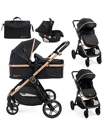 Bebelissimo - 3-in-1 trio-combinatiekinderwagen - autostoeltje 0+ iris – reiswieg