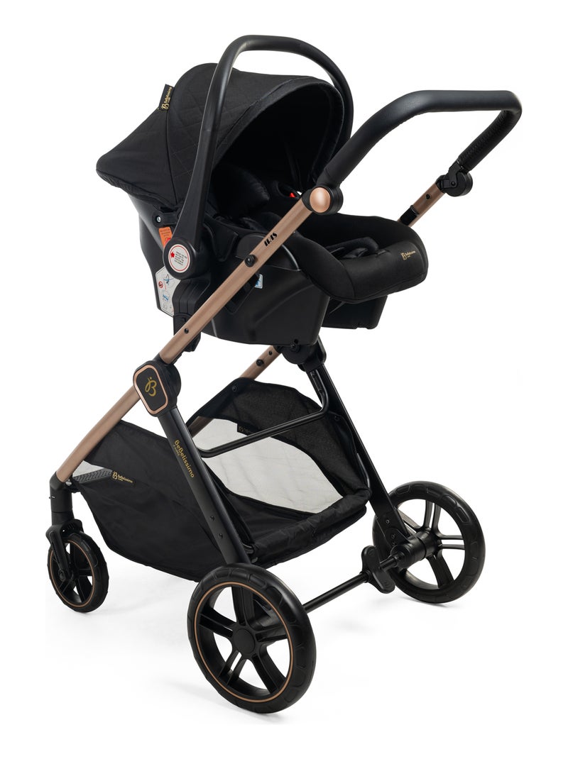Bebelissimo - 3-in-1 trio-combinatiekinderwagen - autostoeltje 0+ iris – reiswieg Zwart - Kiabi