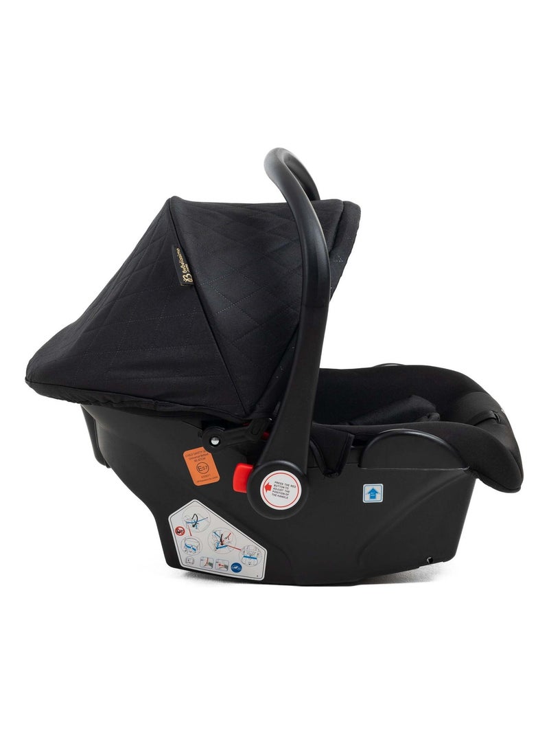 Bebelissimo - 3-in-1 trio-combinatiekinderwagen - autostoeltje 0+ iris – reiswieg Zwart - Kiabi