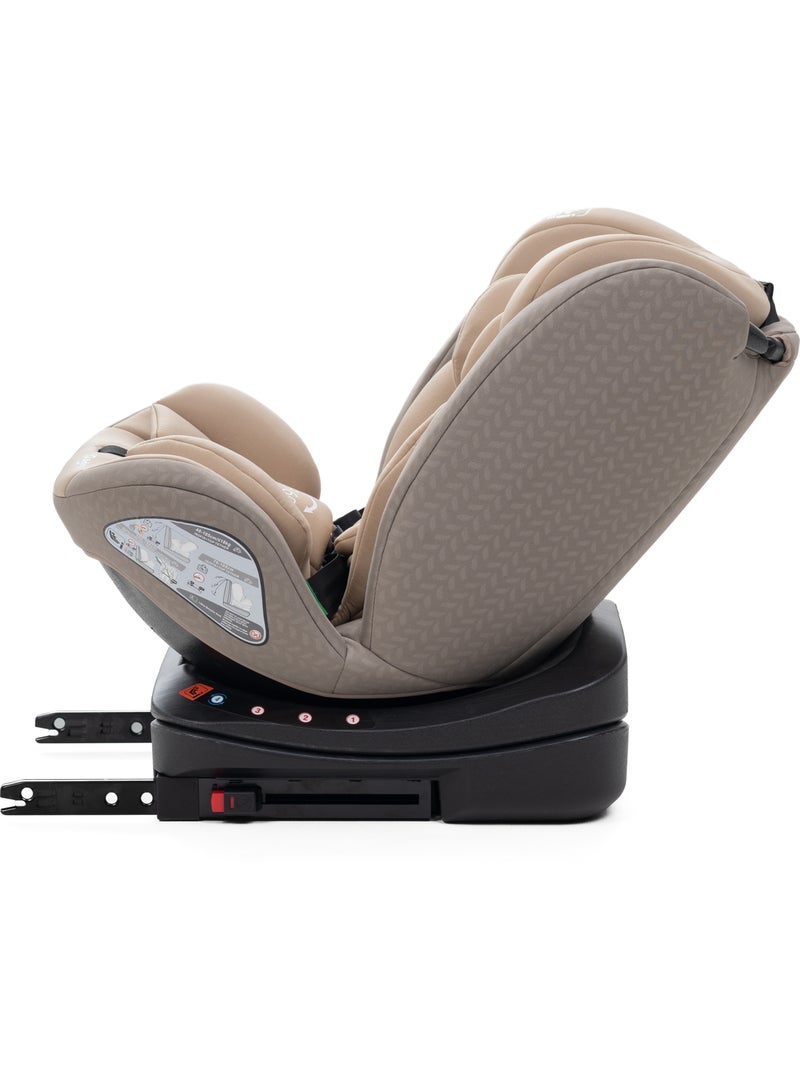 Bebelissimo - autostoeltje met isofix - 360° draaibaar - 40-150 cm - 0-36 kg i-como Beige - Kiabi