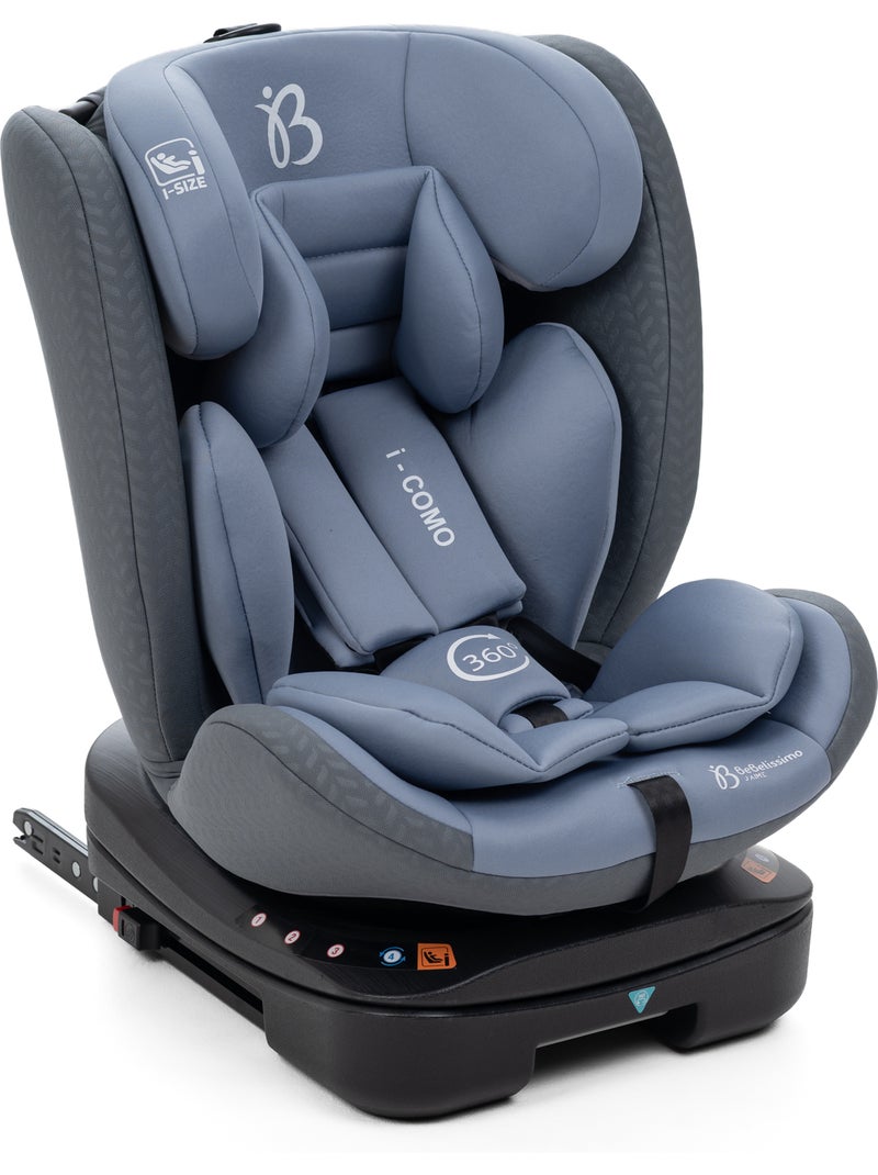 Bebelissimo - autostoeltje met isofix-bevestiging - 360° draaibaar - 40-150 cm - 0-36 kg i-como Grijs - Kiabi