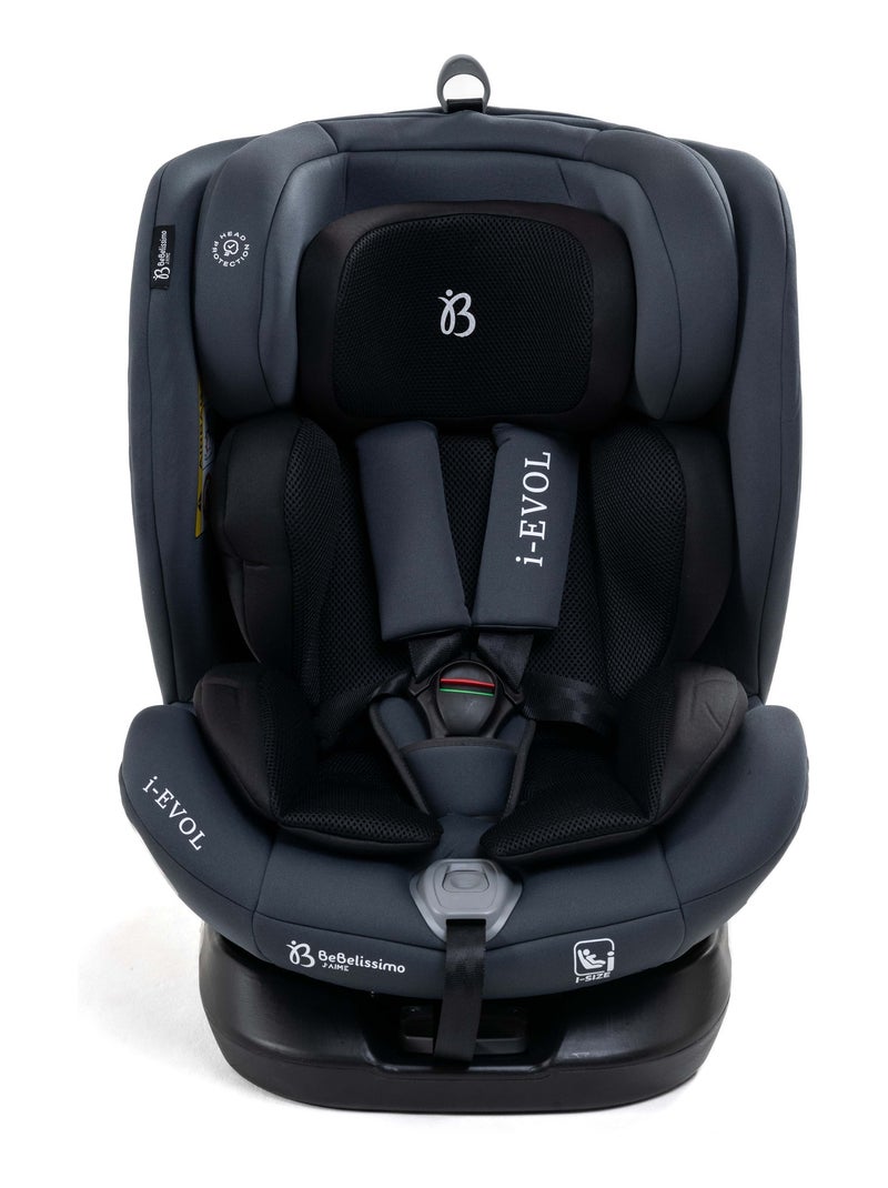 Bebelissimo - isofix-autostoeltje - 360° draaibaar - 40-150 cm - 0-36 kg - i-evol Antracietgrijs - Kiabi