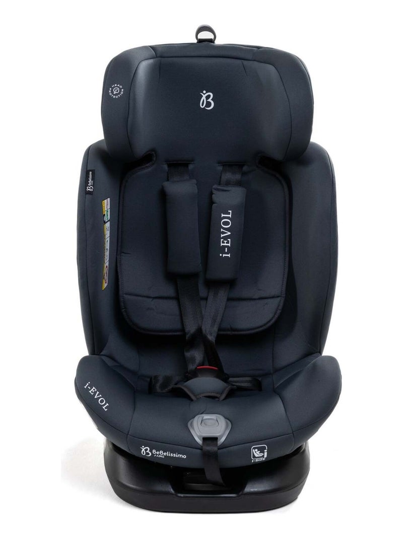 Bebelissimo - isofix-autostoeltje - 360° draaibaar - 40-150 cm - 0-36 kg - i-evol Antracietgrijs - Kiabi
