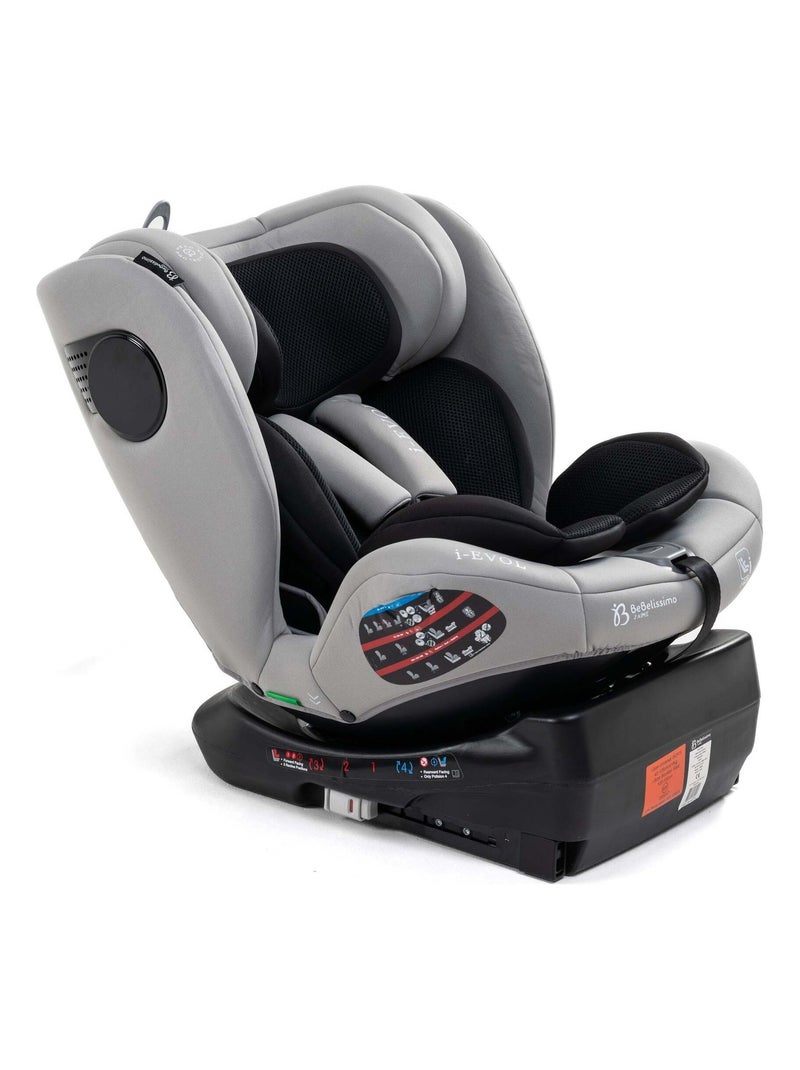 Bebelissimo - isofix-autostoeltje - 360° draaibaar - 40-150 cm -  0-36 kg - i-evol Zilvergrijs - Kiabi
