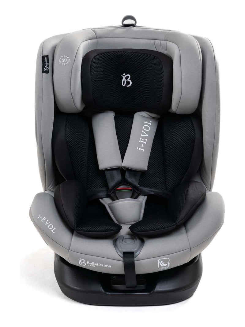 Bebelissimo - isofix-autostoeltje - 360° draaibaar - 40-150 cm -  0-36 kg - i-evol Zilvergrijs - Kiabi