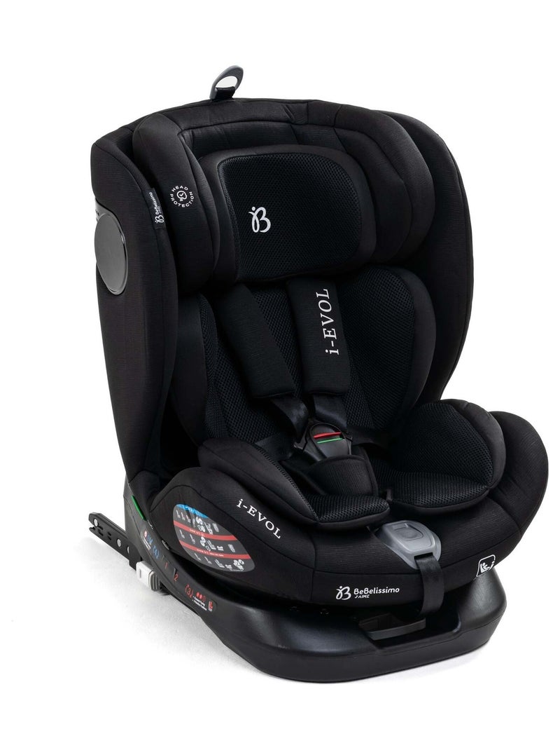 Bebelissimo - isofix-autostoeltje - 360° draaibaar - 40-150 cm -  0-36 kg - i-evol Zwart - Kiabi