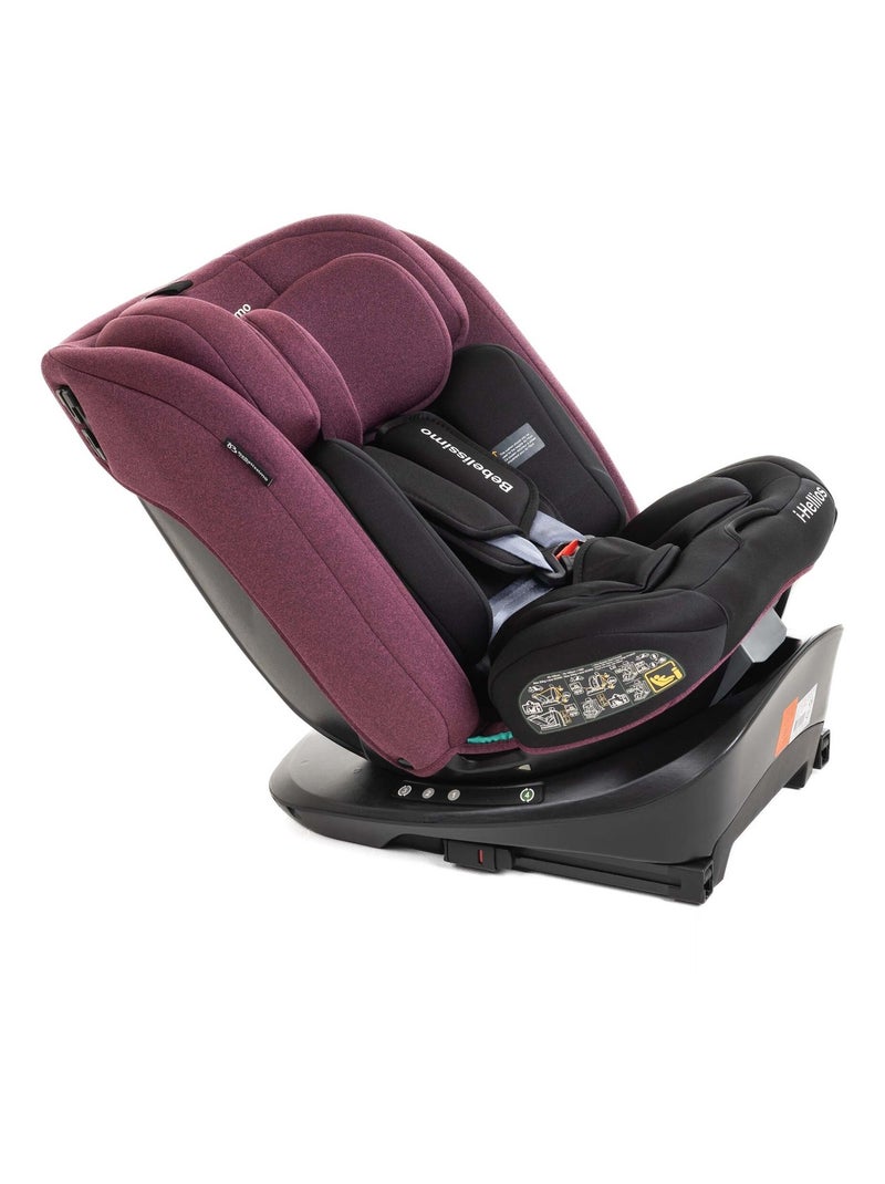 Bebelissimo - isofix-autostoeltje - 360° draaibaar - groep 0+/1/2/3 - (0-36 kg) - hellios plus Bordeaux - Kiabi