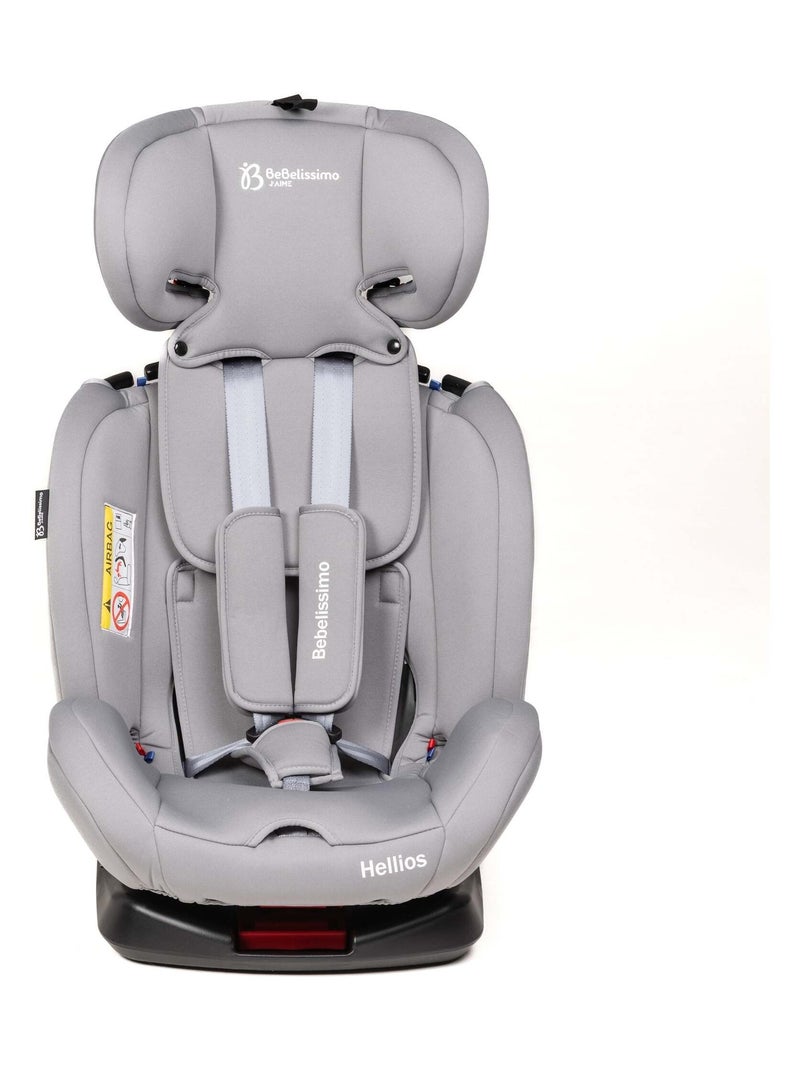 Bebelissimo - isofix-autostoeltje - 360° draaibaar - groep 0+/1/2/3 - (0-36 kg) - hellios plus Zilvergrijs - Kiabi