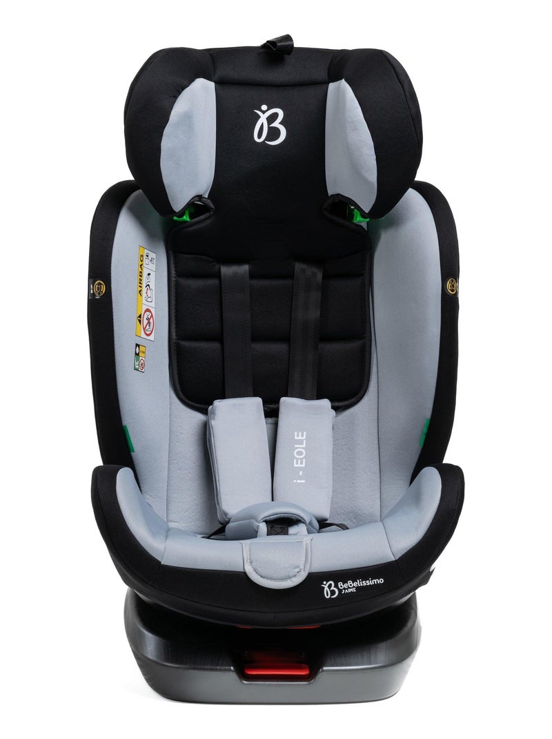 Bebelissimo - isofix-autostoeltje - 360° draaibaar - groep 0+/1/2/3 - (0-36 kg) - i-eole Antracietgrijs - Kiabi