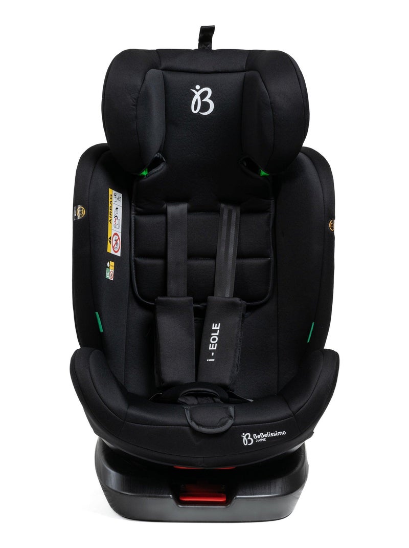 Bebelissimo - isofix-autostoeltje - 360° draaibaar - groep 0+/1/2/3 - (0-36 kg) - i-eole Zwart - Kiabi