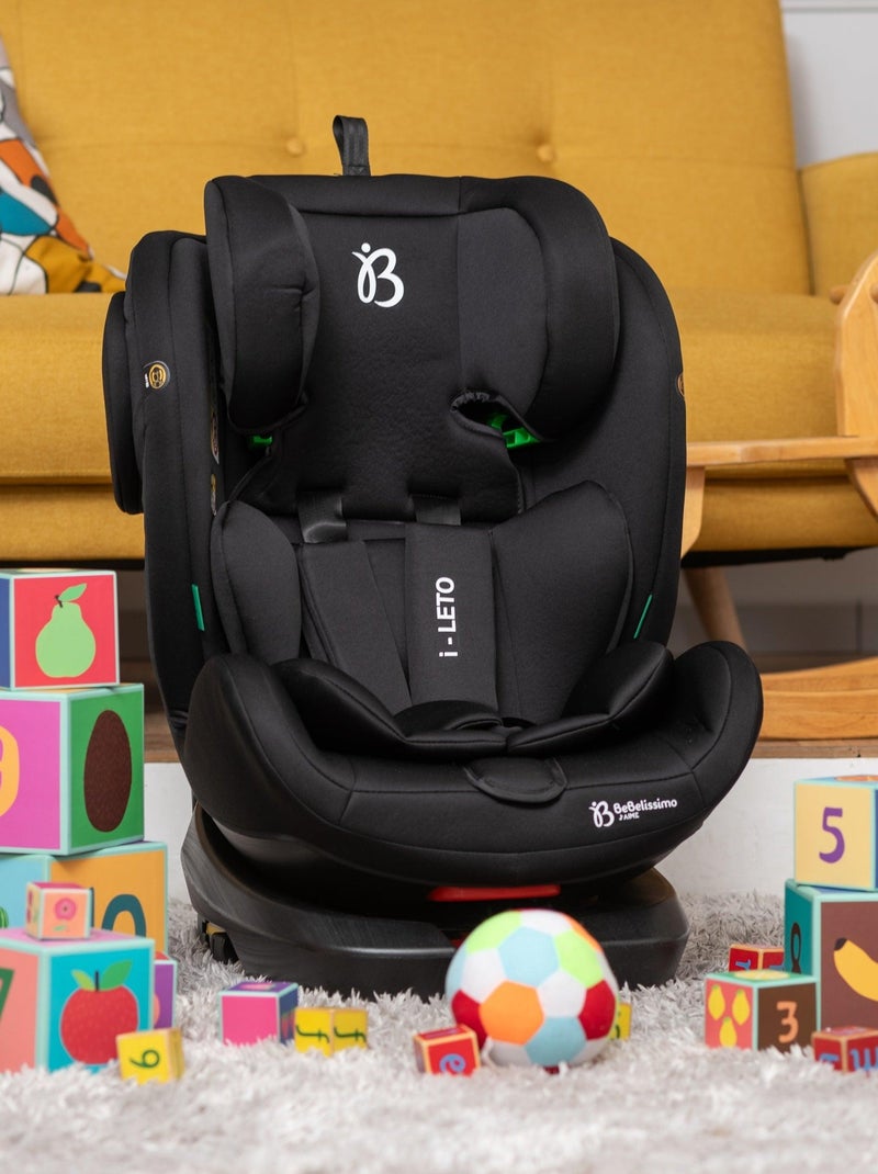 Bebelissimo - isofix-autostoeltje - 360° draaibaar - groep 0+/1/2/3 - (0-36 kg) - i-eole Zwart - Kiabi