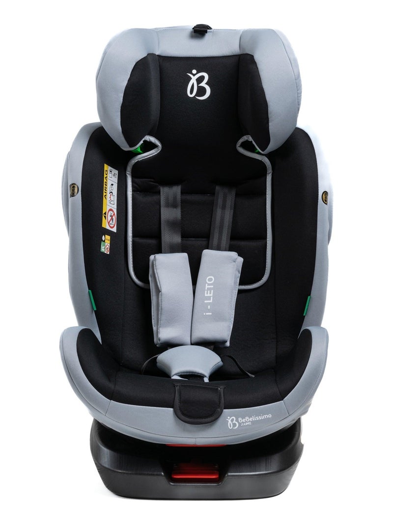 Bebelissimo - isofix-autostoeltje - 360° draaibaar - groep 0+/1/2/3 - (0-36 kg) - i-leto Antracietgrijs - Kiabi