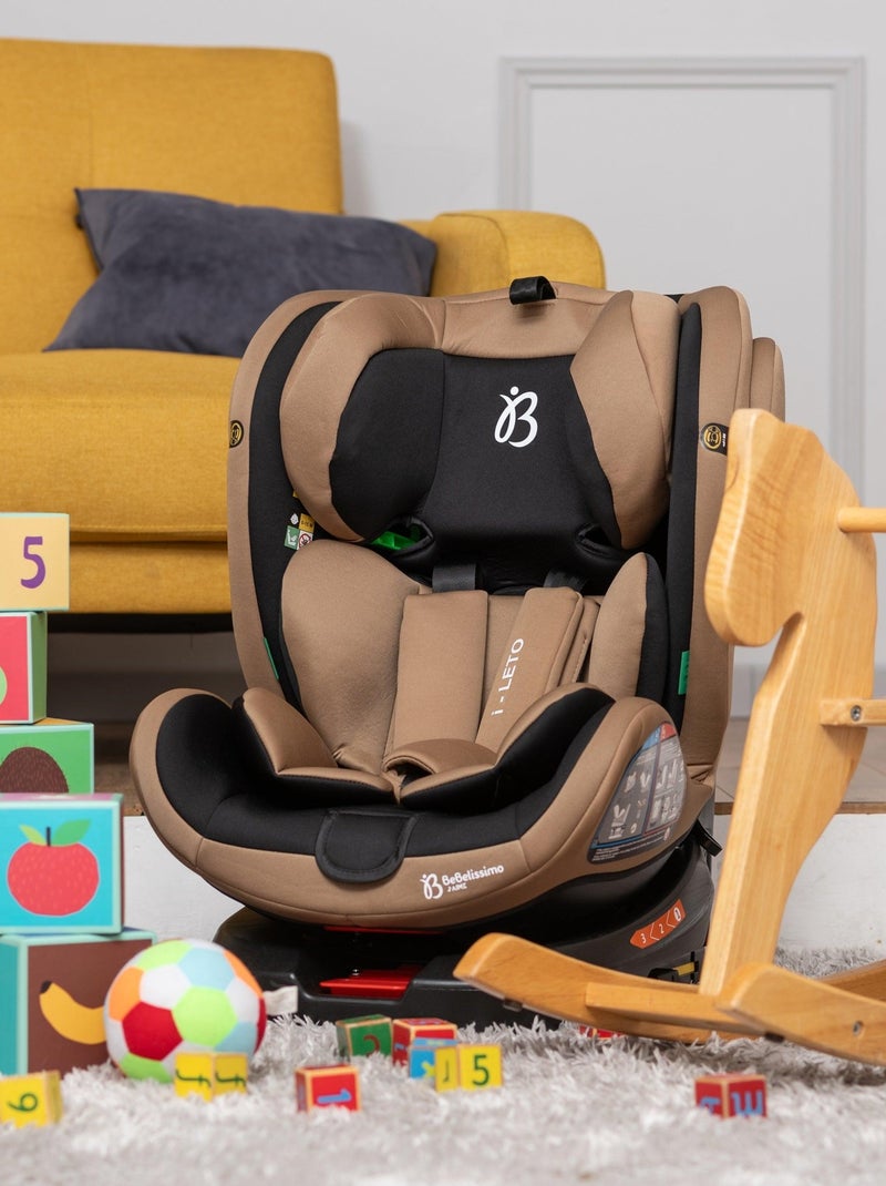 Bebelissimo - isofix-autostoeltje - 360° draaibaar - groep 0+/1/2/3 - (0-36 kg) - i-leto Beige - Kiabi
