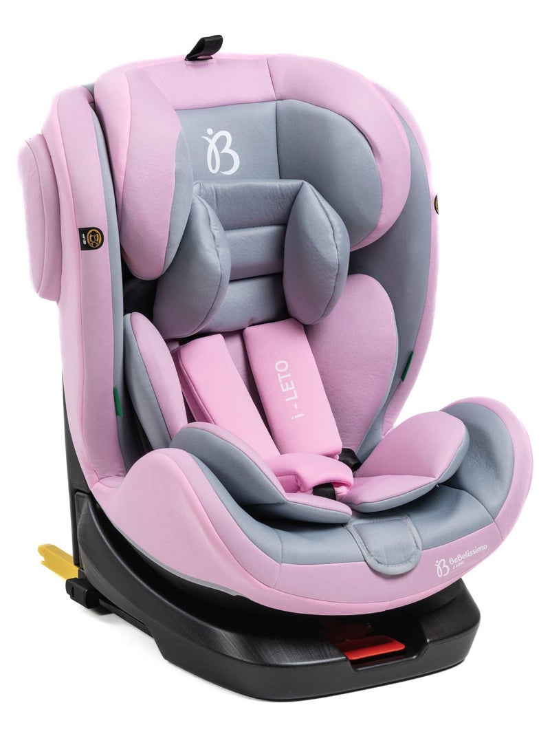 Bebelissimo - isofix-autostoeltje - 360° draaibaar - groep 0+/1/2/3 - (0-36 kg) - i-leto Roze - Kiabi