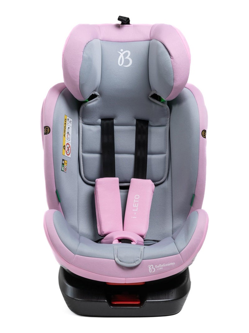 Bebelissimo - isofix-autostoeltje - 360° draaibaar - groep 0+/1/2/3 - (0-36 kg) - i-leto Roze - Kiabi
