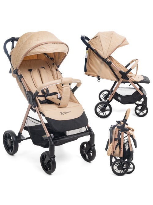 Bebelissimo - poussette bébé canne ultra compacte –  noix - Kiabi