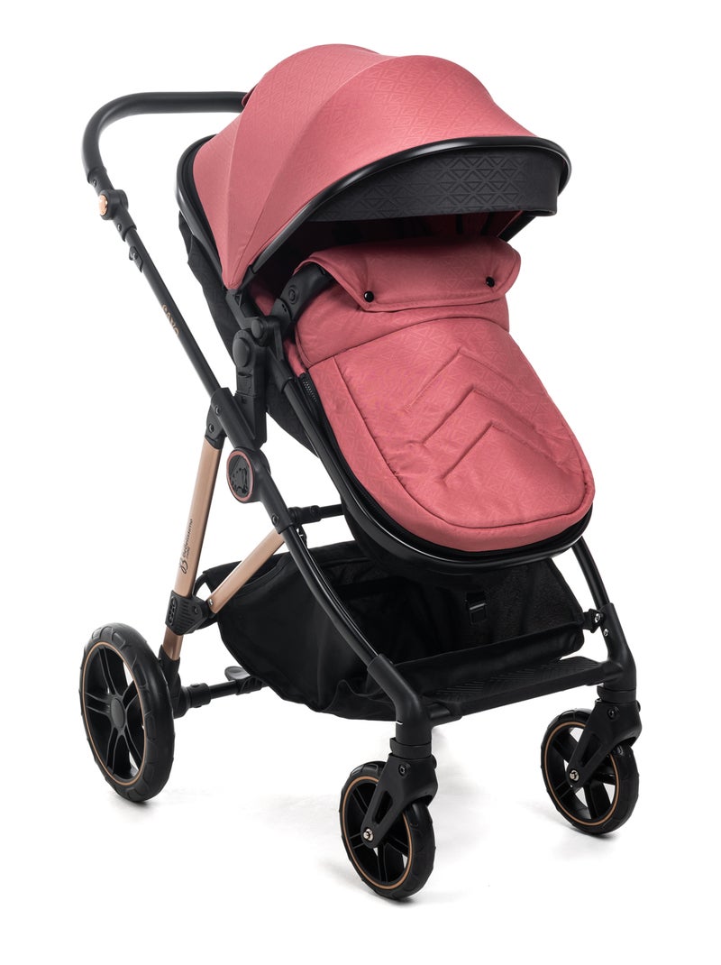 BEBELISSIMO - Poussette combinée trio 3 en 1 - siège auto - CAVO Bordeaux - Kiabi