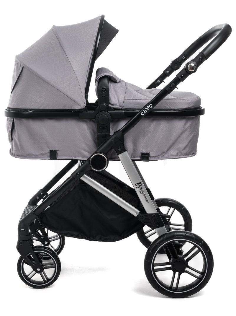 BEBELISSIMO - Poussette combinée trio 3 en 1 - siège auto - CAVO Gris Gris - Kiabi