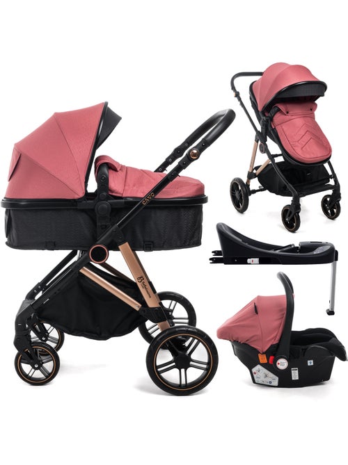 BEBELISSIMO - Poussette combinée trio 3 en 1 - siège auto 0+ IRIS – base Isofix - Kiabi