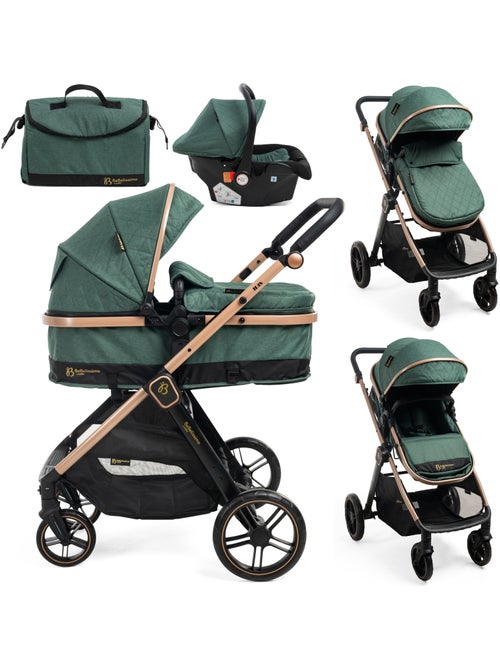 BEBELISSIMO - Poussette combinée trio 3 en 1 - siège auto 0+ IRIS – nacelle - Kiabi