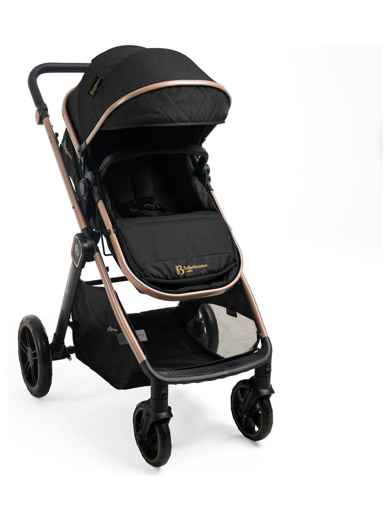 Bebelissimo - Poussette transformable - combinée - 2 en 1 - poids 0-22kg - IRIS Noir - Kiabi