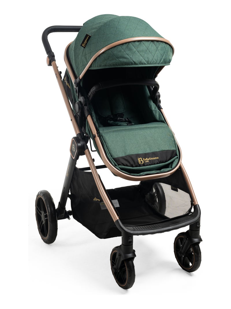 Bebelissimo - Poussette transformable - combinée - 2 en 1 - poids 0-22kg - IRIS Vert - Kiabi