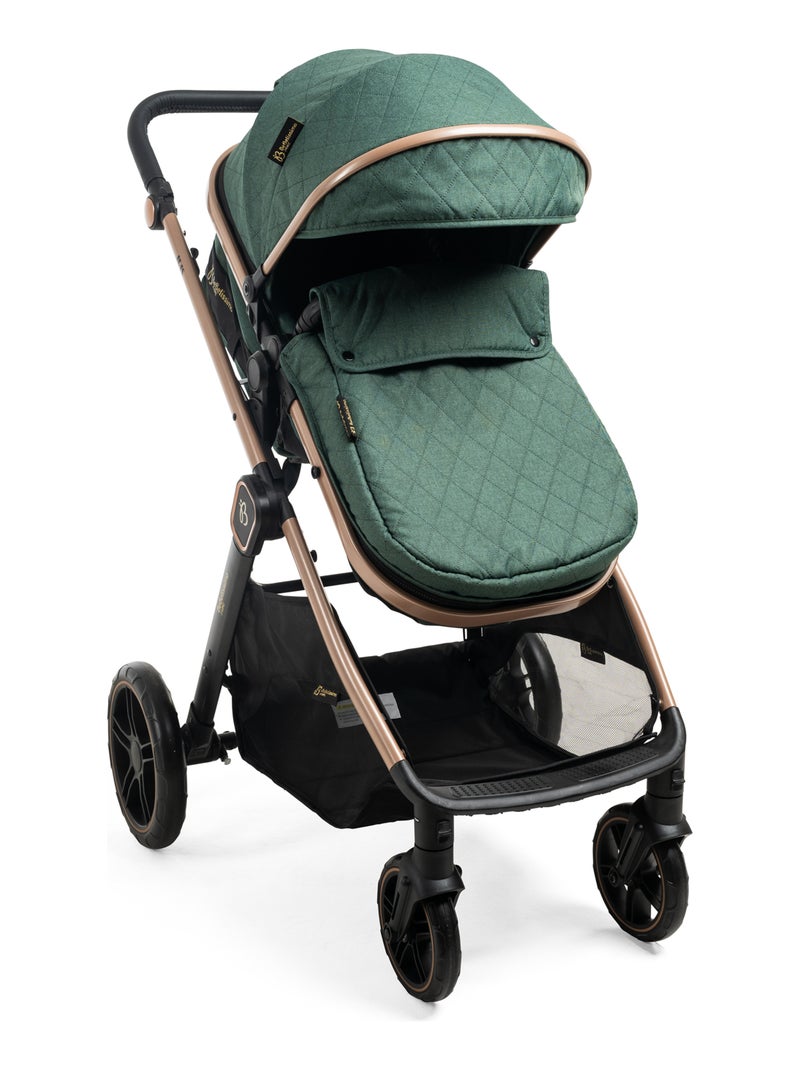 Bebelissimo - Poussette transformable - combinée - 2 en 1 - poids 0-22kg - IRIS Vert - Kiabi