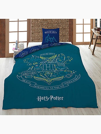 Beddengoed Harry Potter Zweinstein 140x200 cm + Sloop 63x63 cm 100% Polyester