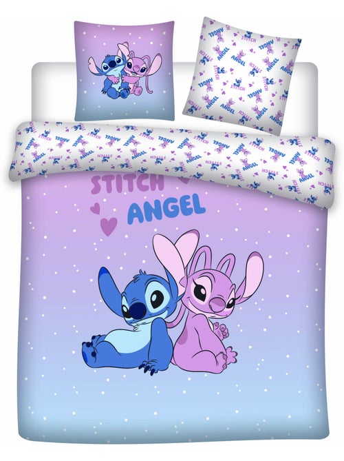 Beddengoed Stitch & Angel Disney 200x200 cm + 2 Slopen 65x65 cm Katoenmix - Kiabi Beddengoed Stitch & Angel Disney 200x200 cm + 2 Slopen 65x65 cm Katoenmix - Kiabi