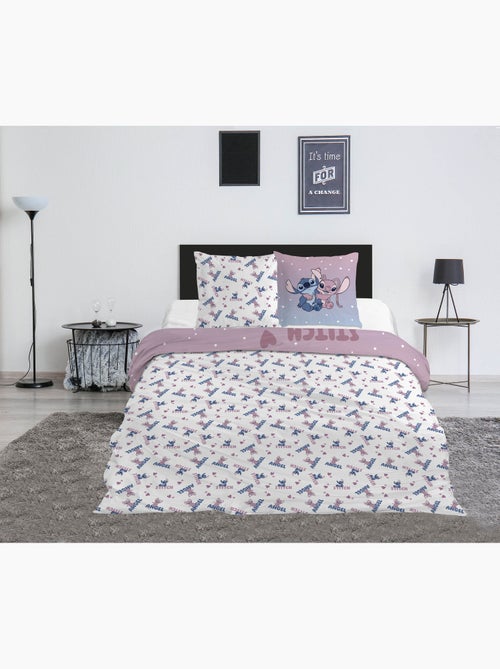 Beddengoed Stitch & Angel Disney 200x200 cm + 2 Slopen 65x65 cm Katoenmix - Kiabi Beddengoed Stitch & Angel Disney 200x200 cm + 2 Slopen 65x65 cm Katoenmix - Kiabi