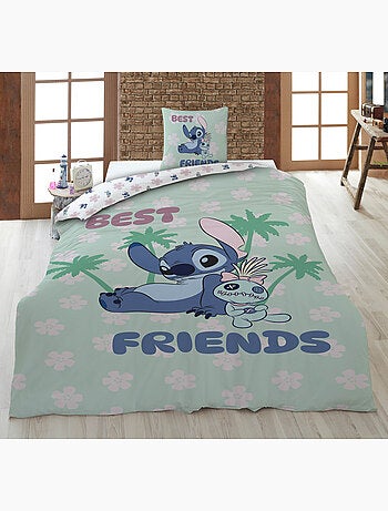 Beddengoed Stitch Disney 140x200 cm + Sloop 65x65 cm Katoenmix