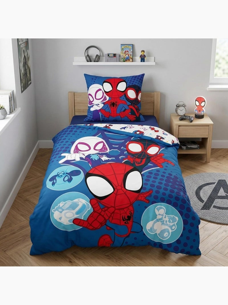 Beddengoed van katoen aymax spiderman Blauw - Kiabi