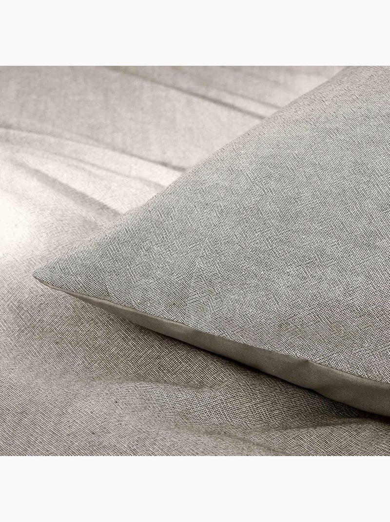 Beddengoed van Katoen Meline PROMO LINGE Antracietgrijs - Kiabi