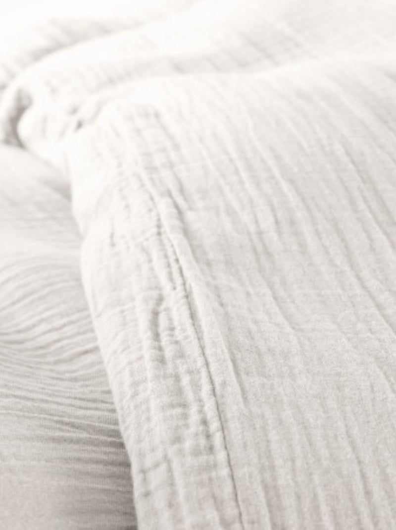 Beddengoed van katoenen gaas alia promo linge Wit - Kiabi
