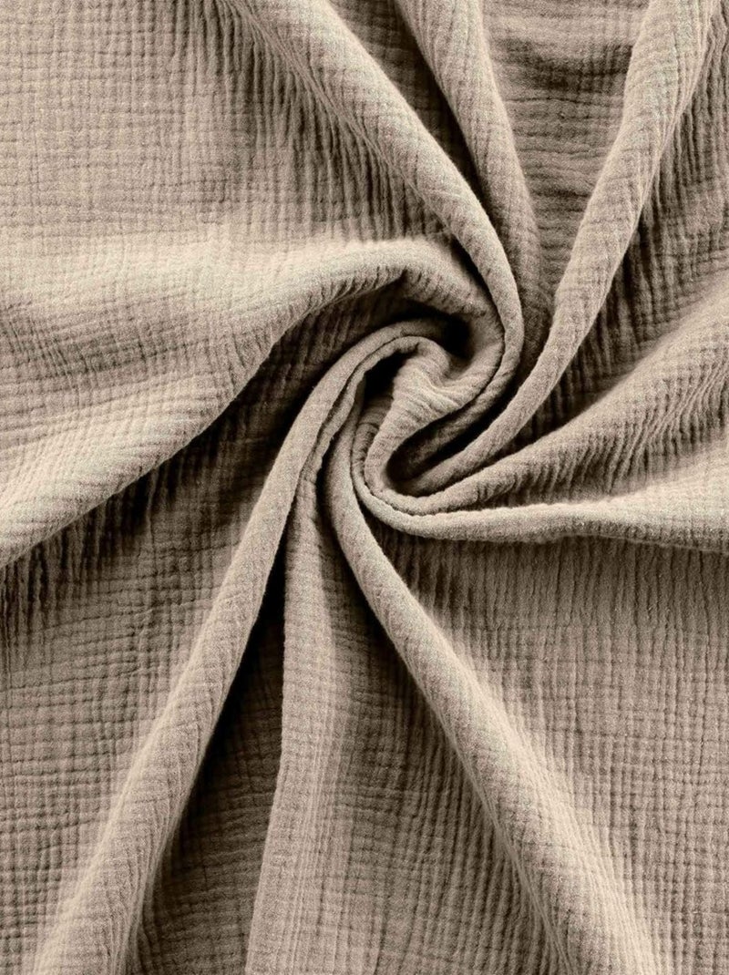 Beddengoed van katoenen gaas alia promo linge Zandbeige - Kiabi