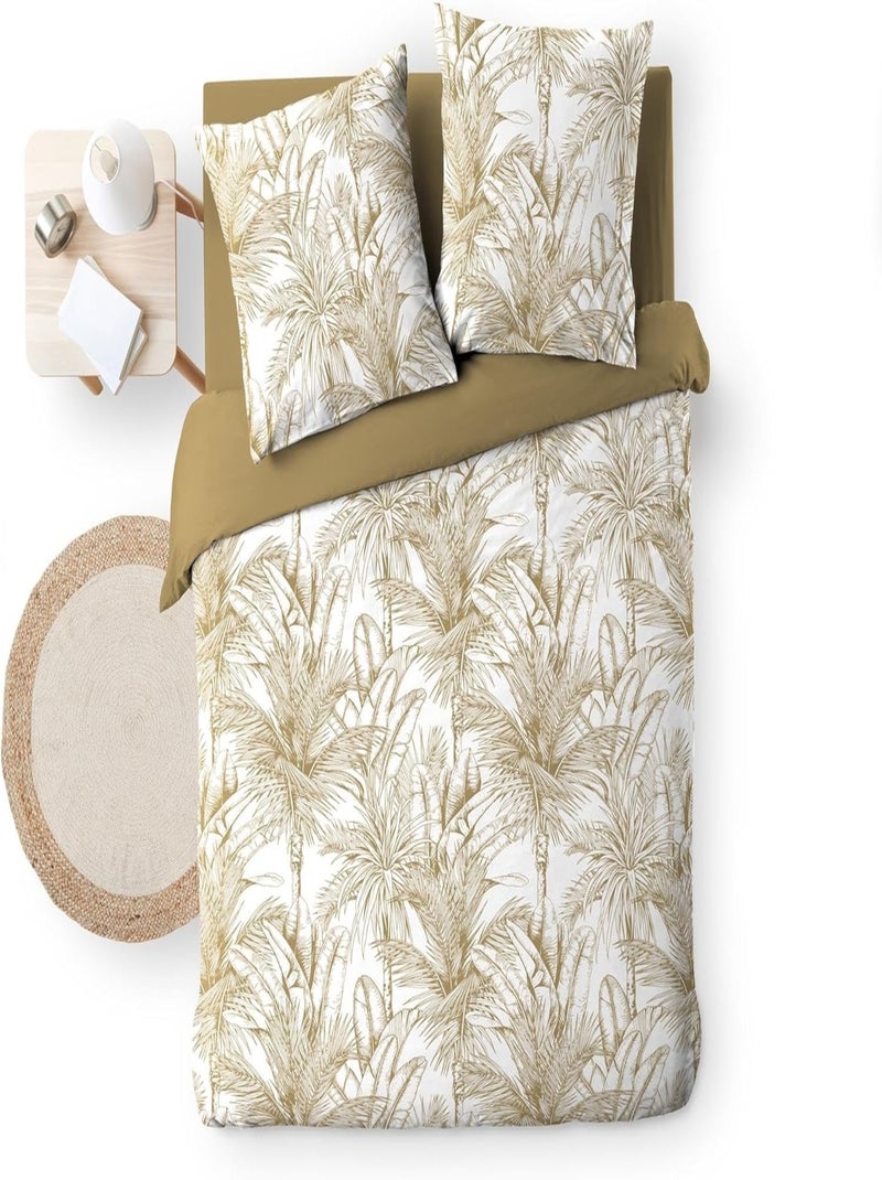 Beddengoed van Microvezel Dune Douceur d'Intérieur Beige - Kiabi