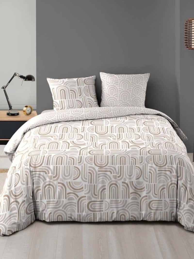 Beddengoed van Microvezel pandoris Douceur d'Intérieur Beige - Kiabi