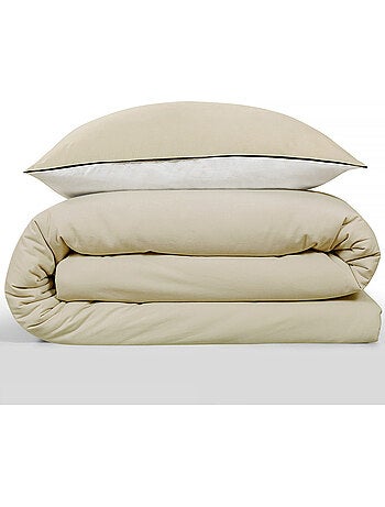 Beddengoedset dubbel bicolour met knoopsluiting Vicky – Future Home