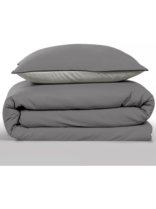 Beddengoedset dubbel bicolour met knoopsluiting Vicky – Future Home - Kiabi Beddengoedset dubbel bicolour met knoopsluiting Vicky – Future Home - Kiabi