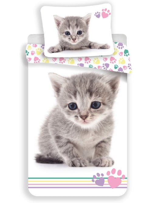 Beddengoedset kinderen 100% katoen 'chatons' – 140 x 200 cm - Kiabi Beddengoedset kinderen 100% katoen 'chatons' – 140 x 200 cm - Kiabi