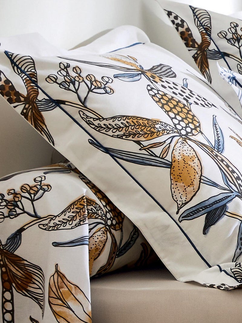 Beddengoedset met uitbundige bloemen Wit - Kiabi