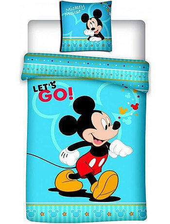 Beddengoedset omkeerbaar Mickey van microvezel polyester 140x200