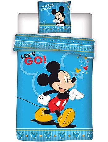 Beddengoedset omkeerbaar Mickey van microvezel polyester 140x200