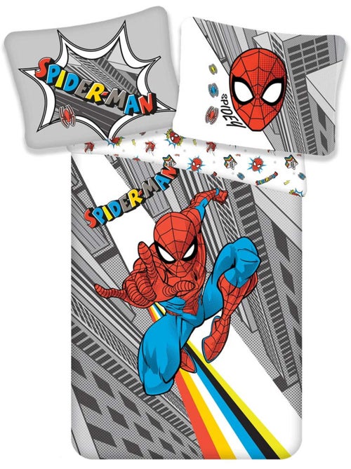 Beddengoedset 'Spider-Man' 100% katoen – Hoes 140x200 + Kussensloop 70x90 Spider-Man - Kiabi