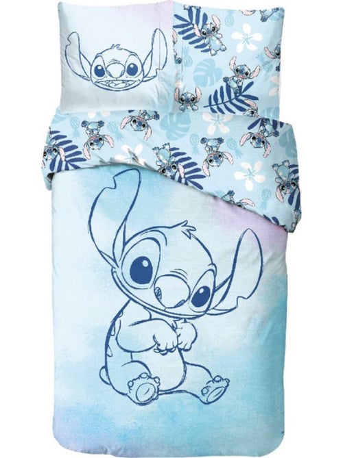 Beddengoedset Stitch Adorable 140x200 cm - Dekbedovertrek kinderen - Kiabi