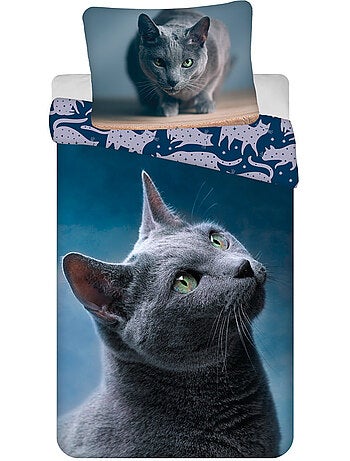 Beddengoedset 'Tinisu' chats van katoen 140 x 200 cm met kussensloop 70 x 90 cm