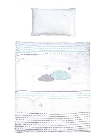 Beddengoedset voor babybed van katoen met wolkenprint 'Happy Cloud' ROBA