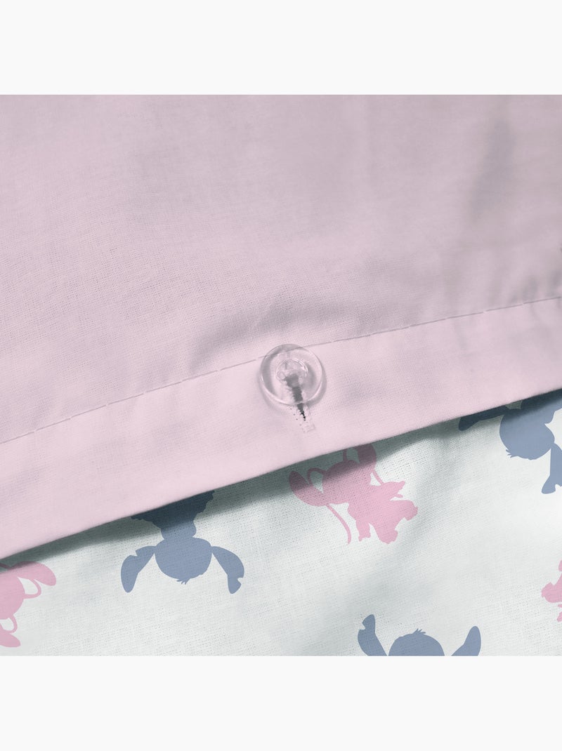 Bedlinnen set bedrukt 100% katoen, disney home stitch amour Roze - Kiabi