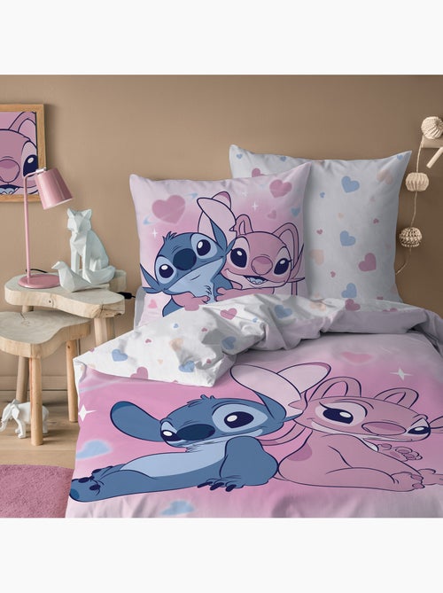 Bedlinnen set bedrukt 100% katoen, disney home stitch bisous - Kiabi
