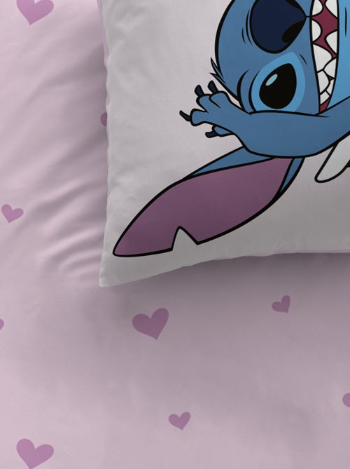 Bedlinnen set bedrukt 100% katoen, disney home stitch cupidon - Kiabi